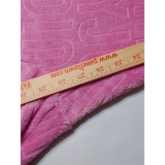 Juicy Couture Pink Fleece Sleepwear Set Size Medium Top & Bottom Pajamas - Picture 12 of 12